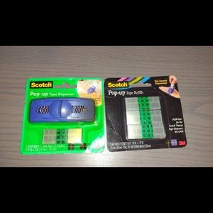 Scotch Purple Pop Up Tape Dispenser and refills NIB